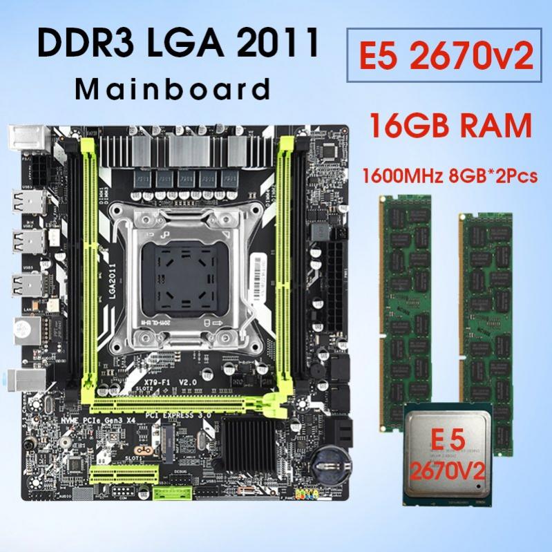 Set cpu,ram,motherboard. Intel Xeon E5-2670 V2 10 Cores- Memory 16GB 1600MHz - Motherboard LGA 2011