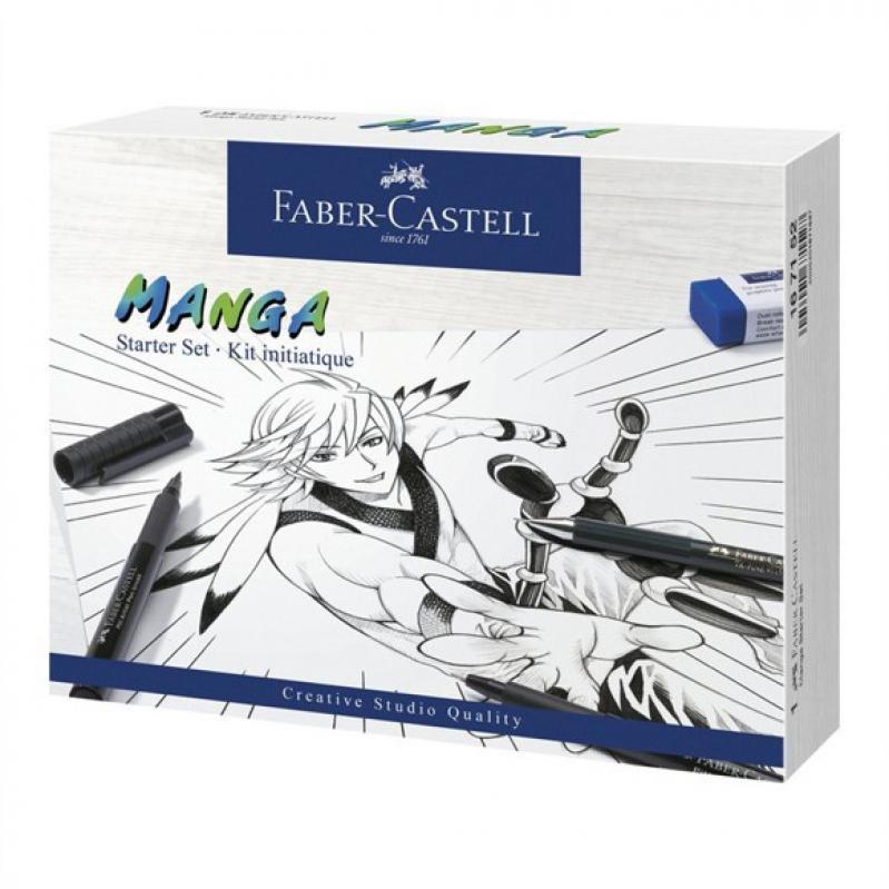 Faber-Castell - Pitt Artist Pen India ink pen, Manga Starter Set (167152)(9 TMX)