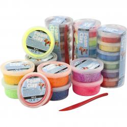 Foam Cla- Assorted Colour- 28 tubs 78816