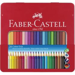 Fab-Castel- Coloured pencil Colour Grip tin of 24 112423- Toys
