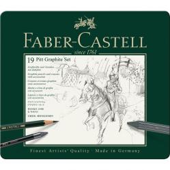 Fab-Castel- Set Pitt Graphite tin of 19 11297- Toys