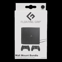 Floating Grip Playstation 4 Pro and Controller Wall Moun- Bundle Blac- PlayStation 4