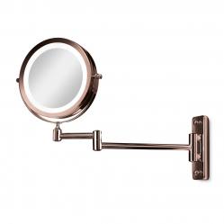 Gillian Jon- Double sided wall mirror w. LE- -x10 magnification- kobber