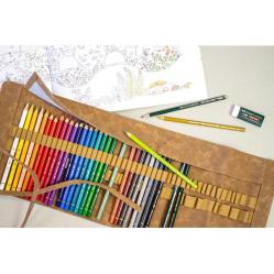 Fab-Castel- Polychromos Colour pencil 30 ct pen roll 110030- Toys