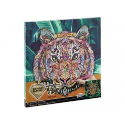 Grafi- Diamond Painting on Canvas Tiger 30 x 30 c-26000- Toys