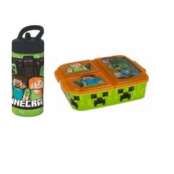 Euromi- Lunch Box AND Water Bottl- Minecraf- Toys