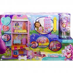 Enchantimal- Townhouse and Cafe Playset HHC1- Toys