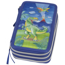 Fab-Castel- Triple Decker pencil case dinosaur 57304- Toys