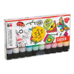 Marabu - Fun AND Fancy Window Color 10x25ml - Garden 822510 - Toys