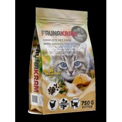 Faunakra- 750g dry food with chicken for kitten- 750- Pet Supplies