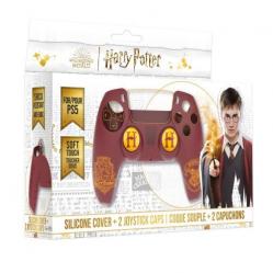 Harry Pott-Silicone Case AND Thumbsticks for PS5 Controlle- Gryffindo- Re- PlayStation 5