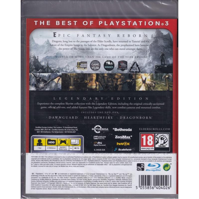 PlayStation 3 Elder Scrolls V: Skyrim Legendary Edition