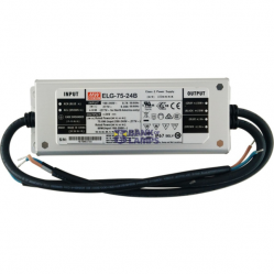 AC-DC Single output LED Driver Mix Mode (CV+CC) with PFC; Output 24Vdc at 3.15A; cable output; Dimming 0-10Vdc PWM resistance 75W