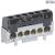 IP 2X terminal block - phase (black) - 1 x 10 to 35² - 5 x 6 to 25² - L. 62 mm