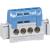 IP 2X terminal block - neutral (blue) - 4 x 1.5 to 16² - L. 47 mm