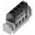 IP 2X terminal block - phase (black) - 4 x 1.5 to 16² - L. 47 mm