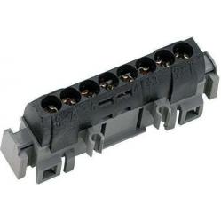 IP 2X terminal block - phase (black) - 8 x 1.5 to 16² - L. 75 mm