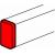 Left or right end cap - for adaptable DLP 50x105 - white