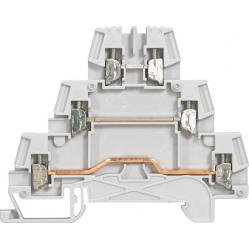 Terminal block Viking 3 - screw - 3 connect on 3 levels - pitch 5 - grey
