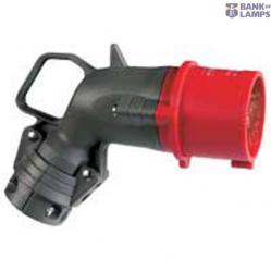 Angled plug Hypra - IP 44 - 380/415 V~ - 32 A - 3P+E - plastic