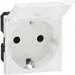 Socket outlet  Mosaic - German std - 2P+E with cover - 2 mod - antimicrobial