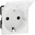 Socket outlet  Mosaic - German std - 2P+E with cover - 2 mod - antimicrobial