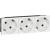 Multi-support multiple socket Mosaic - 3 x 2P+E automatic terminals - standard