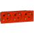 Multi-support multiple socket Mosaic - 3 x 2P+E automatic term. - tamperproof