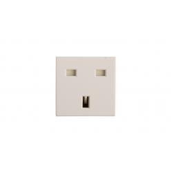 Socket outlet Mosaic - British - 2P+E 13 A - 2 modules - white