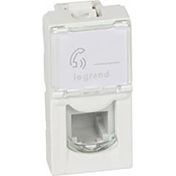 Telephone socket Mosaic - RJ11 - 4 contacts - 1 module - white