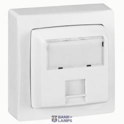 RJ45 socket category 5 FTP surface mounting 9 contacts white