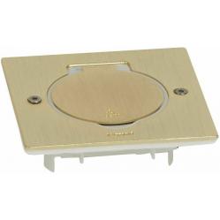 FLOOR SQUARE RECEPTACLE  GOLDEN BRUSHED
