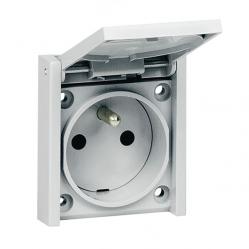 SOCKET 2P+T IP44 FOR PANEL