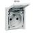 SOCKET 2P+T IP44 FOR PANEL
