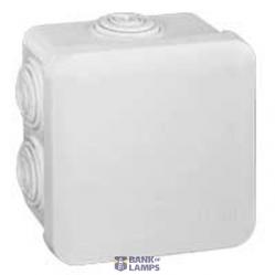 BOITE DE DERIVATION 80X80 AVEC EMBOUTS BLANCHE PLEXO