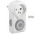 Daily timer 16A with plug and socket 2P+T