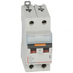 Miniature Circuit Breaker DX3 10 A, 400 V, 2P, 25kA, 60 Hz, Width 2