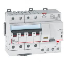 Residual Current Circuit Breaker with Overcurrent Protection DX3 4P, 40 A, 6000 A, 10 kA, 400 V, 6 kA, 30 mA