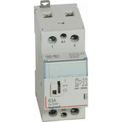 Power contactor CX³ - with 230 V~ coll and handle - 2P - 250 V~ - 63 A - 2 N/O