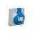Panel mounting socket P17 - inclined outlet - IP44 - 200/250 V~ - 16 A - 2P+E