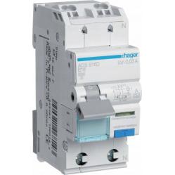 Differential circuit breaker 1P+N 16A, 30mA, B 6kA, type A, QC