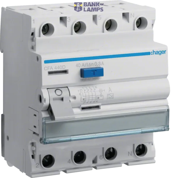 Differential switch 4P 40A, 300mA, type A