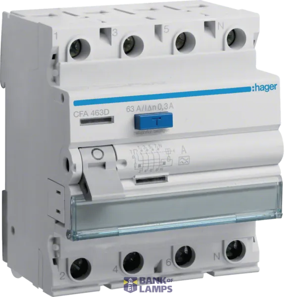 Differential switch 4P 63A, 300mA, type A