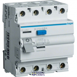 Differential switch 4P 40A, 300mA, type A selective