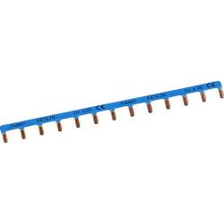 Insulated busbar 1P 63A prong 10mm² blue 13M