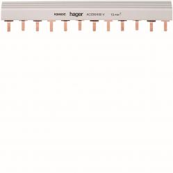 Insulated busbar 3P+N 63A prong 10mm² 24M