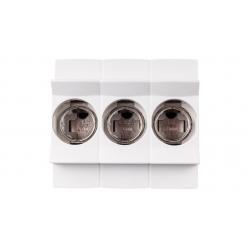 Plastic Fuse base D02 w. clamp ,3-p, 63A
