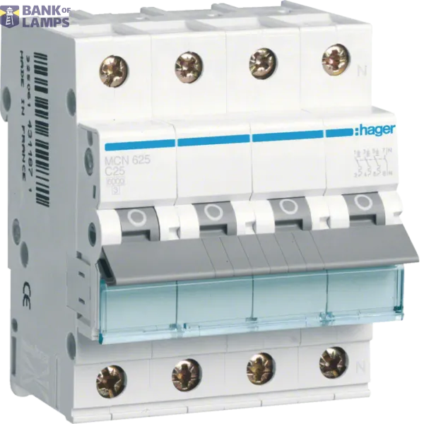 Disjunctor 3P+N 6kA C-25A 4M