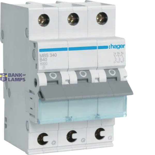 Miniature Circuit Breaker 3P, 6 kA B-40 A Quick Connect, 3M