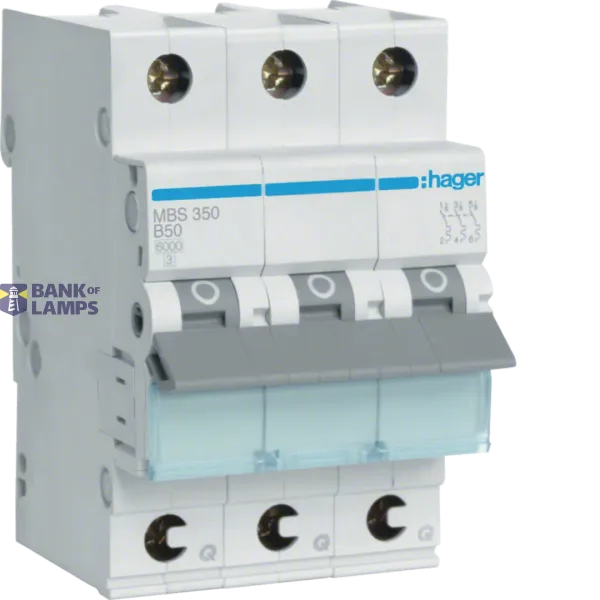 MCB 3P 6kA B-50A Quick Connect 3M